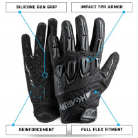 Перчатки Hardline Armored Glove (Full Finger) - Blackout