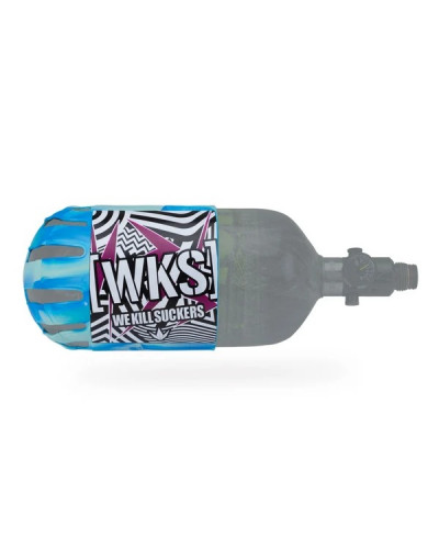 Чехол балона Bunkerkings - Knuckle Butt Tank Cover - WKS Shred - Cyan