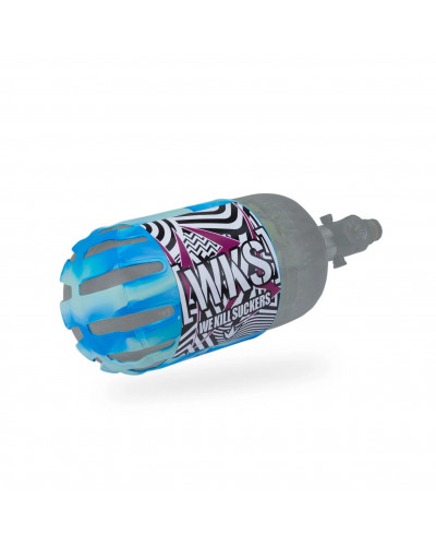 Чехол балона Bunkerkings - Knuckle Butt Tank Cover - WKS Shred - Cyan