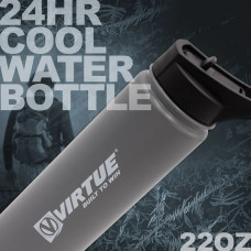 Бутылочка для воды Virtue Stainless Steel 24Hr Cool Water Bottle - 650ml - Gray