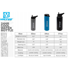 Бутылочка для воды Virtue Stainless Steel 24Hr Cool Water Bottle - 710ml - Blue