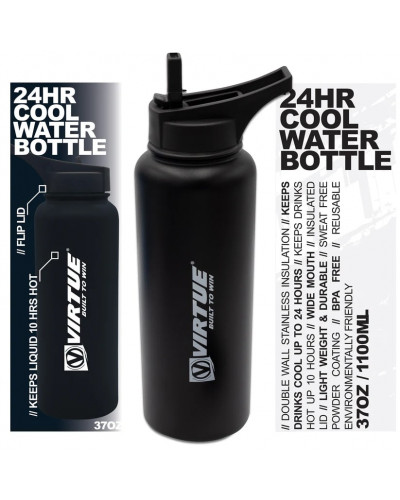 Бутылочка для воды Virtue Stainless Steel 24Hr Cool Water Bottle - 1100ml - Black