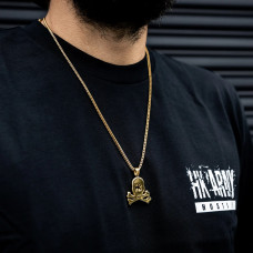 Подвеска HK Skull Franco Chain - 3mm Gold
