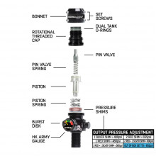 Регулятор HK army AeroLite Pro Regulator - Adjustable & Rotational - Black