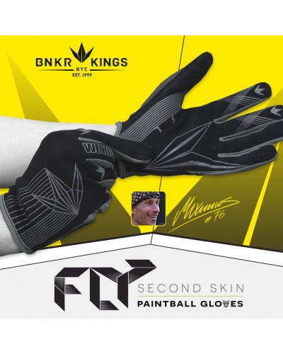 Перчатки BUNKERKINGS FLY PAINTBALL GLOVES - BLACK в магазине DRPaint.ru