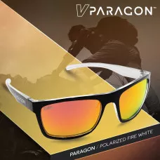 VIRTUE V-PARAGON POLARIZED SUNGLASSES - POLISHED WHITE FIRE