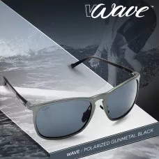 VIRTUE V-WAVE POLARIZED SUNGLASSES - BLACK
